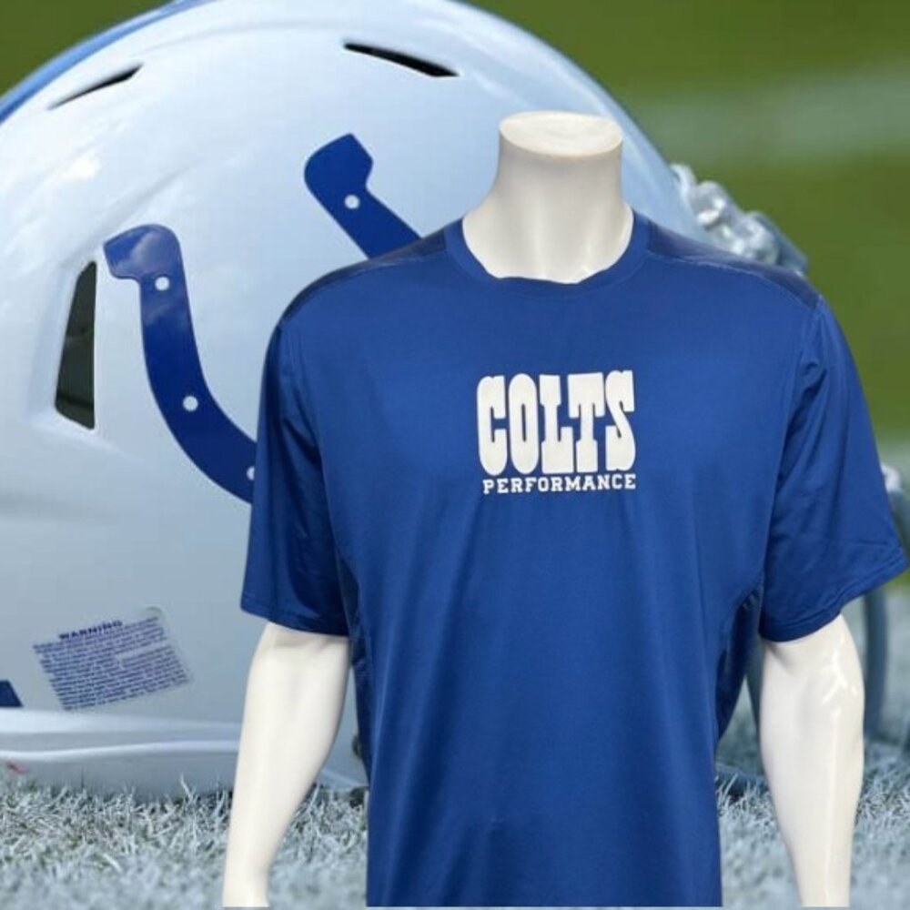 Under Armour Combine Authentic Blue Camo Indianapolis Colts Fitted Shirt XXL